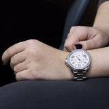 Fossil Cecile Chronograph Silver Dial Silver Steel Strap Watch for Women - AM4481 Buy Now By Fossil