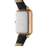 Daniel Wellington Quadro Sheffield Black Dial Black Leather Strap Watch For Women - DW00100435 Buy Now By Daniel Wellington