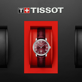 Tissot Carson Premium Lady Maroon Dial Maroon Leather Strap Watch For Women - T122.210.16.373.00 Buy Now By Tissot