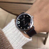 Coach Delancey Black Dial Black Leather Strap Watch for Women - 14502780 Buy Now By Coach