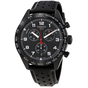 Tissot T Sport PRS 516 Chronograph Black Dial Black Leather Strap Watch for Men - T131.617.36.051.00 Buy Now By Tissot