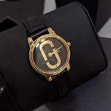 Marc Jacobs Corie Black Dial Black Leather Strap Watch for Women - MJ1580 Buy Now By Marc Jacobs