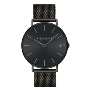 Coach Charles Black Dial Black Mesh Bracelet Watch for Men - 14602148 Buy Now By Coach