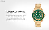 Michael Kors Maritime Analog Green Dial Gold Steel Strap Watch for Men - MK9162 Buy Now By Michael Kors