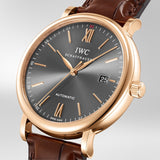 IWC Portofino Automatic Grey Dial Brown Leather Strap Watch for Men - IW356511 Buy Now By IWC