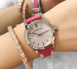 Burberry The City White Dial Haymarket Pink Leather Strap Watch for Women - BU9149 Buy Now By Burberry