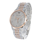 Emporio Armani Classic Silver Dial Two Tone Steel Strap Watch For Men - AR1839 Buy Now By Emporio Armani