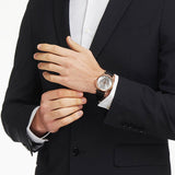 Emporio Armani Meccanico Skeleton Silver Dial Black Leather Strap Watch For Men - AR60031 Buy Now By Emporio Armani