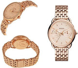 Fossil Tailor Rose Gold Dial Rose Gold Stainless Steel Strap Watch for Women - ES3713 Buy Now By Fossil