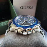Guess Octane Chronograph Blue Dial Two Tone Steel Strap Watch for Men - W1046G2 Buy Now By Guess