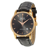 Mido Baroncelli III Automatic Grey Dial Black Leather Strap Watch For Men - M8600.3.13.4 Buy Now By Mido