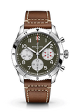 Breitling Avi Chronograph 42 Curtiss Warhawk Green Dial Brown Leather Strap Watch for Men - A233802A1L1X1 Buy Now By Breitling