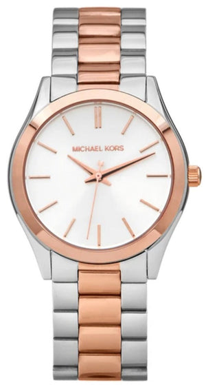 Michael Kors Runway White Dial Two Tone Stainless Steel Strp Watch for Women - MK3204A Buy Now By Michael Kors