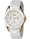 Fossil Ceramic Multifunction White Dial White Steel Strap Watch for Women - CE1006 Buy Now By Fossil