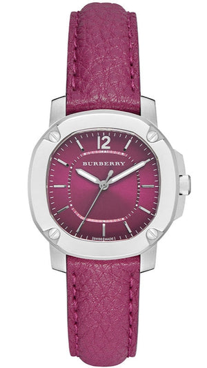 Burberry The Britain Pink Dial Pink Leather Strap Watch for Women - BBY1715 Buy Now By Burberry