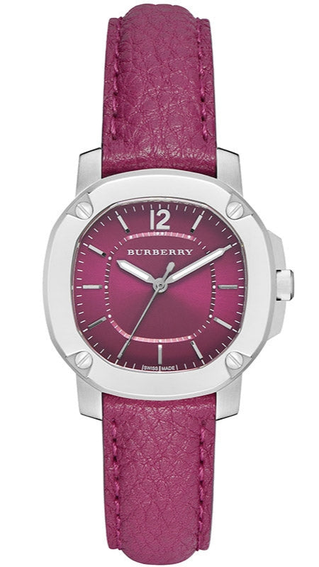 Burberry The Britain Pink Dial Pink Leather Strap Watch for Women - BBY1715 Buy Now By Burberry