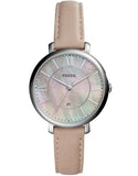 Fossil Jacqueline Blush Mother of Pearl Dial Pink Leather Strap Watch for Women - ES4151 Buy Now By Fossil