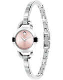 Movado Rondiro 22mm Pink Dial Stainless Steel Watch For Women - 0606797 Buy Now By Movado