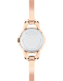 Movado Rondiro 22mm Black Dial Rose Gold Steel Strap Watch For Women - 0607065 Buy Now By Movado