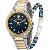 Maserati Stile Black Dial Two Tone Stainless Steel Watch For Men - R8853142008 Buy Now By Maserati