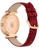 Swarovski Crystalline Wonder Silver Dial Red Leather Strap Watch for Women - 5656905 Buy Now By Swarovski