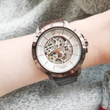 Maserati Ingegno Automatic White Skeleton Dial Brown Leather Strap Watch For Men - R8821119003 Buy Now By Maserati