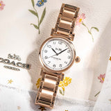 Coach Madison White Dial Rose Gold Steel Strap Watch for Women - 14502395 Buy Now By Coach