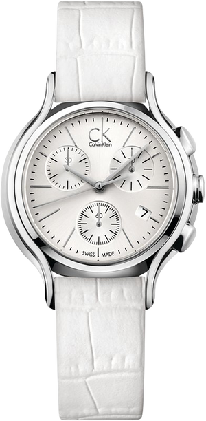 Calvin Klein Skirt White Dial White Leather Strap Watch for Women - K2U291L6 Buy Now By Calvin Klein