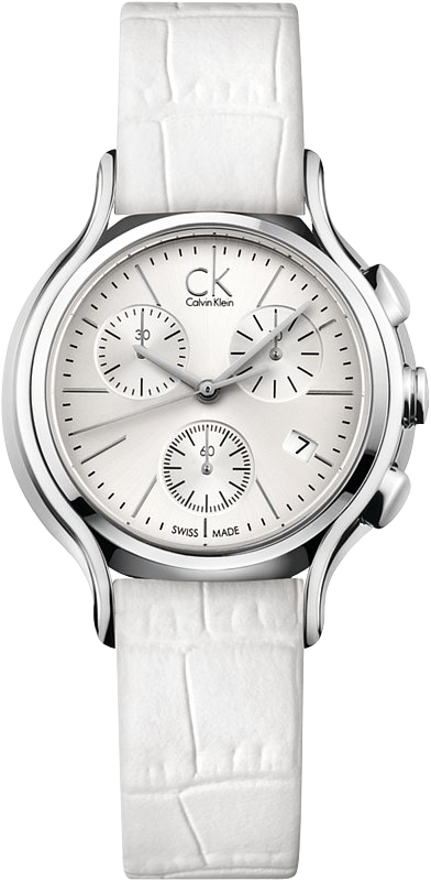 Calvin Klein Skirt White Dial White Leather Strap Watch for Women - K2U291L6 Buy Now By Calvin Klein