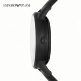 Emporio Armani Meccanico Automatic Black Dial Black Leather Strap Watch For Men - AR60042 Buy Now By Emporio Armani