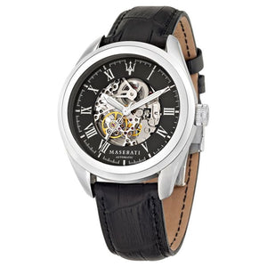 Maserati Traguardo Automatic Black Dial Black Leather Strap Watch For Men - R8871612001 Buy Now By Maserati