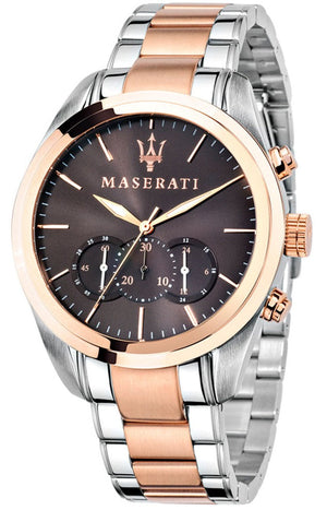 Maserati Traguardo Chronograph Brown Dial Two Tone Steel Strap Men's Watch - R8873612003 Buy Now By Maserati