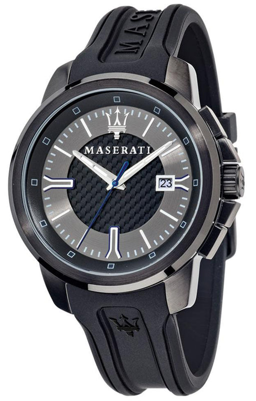 Maserati SFIDA Black Dial Black Rubber Strap Watch For Men - R8851123004 Buy Now By Maserati