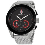 Maserati Traguardo Black Dial Silver Mesh Bracelet Watch For Men - R8873612005 Buy Now By Maserati