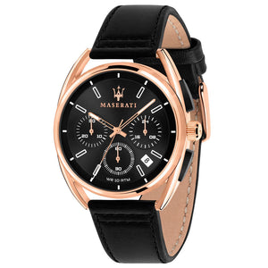 Maserati Trimarano Chronograph Black Dial Leather Strap Watch For Men - R8871632002 Buy Now By Maserati