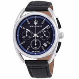 Maserati Trimarano Chronograph Black Dial Black Leather Strap Watch For Men - R8871632001 Buy Now By Maserati