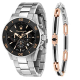 Maserati Competizione Chronograph Black Dial Silver Steel Strap Watch For Men - R8873600003 Buy Now By Maserati