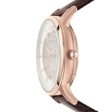 Emporio Armani Meccanico Automatic Silver Dial Brown Leather Strap Watch For Men - AR60039 Buy Now By Emporio Armani