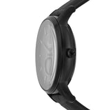 Emporio Armani Meccanico Skeleton Black Dial Black Leather Strap Watch For Men - AR60046 Buy Now By Emporio Armani