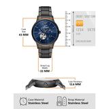 Emporio Armani Renato Automatic Blue Dial Grey Steel Strap Watch For Men - AR60056 Buy Now By Emporio Armani