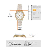 Michael Kors Tibby Analog Silver Dial White Leather Strap Watch for Women - MK1049 Buy Now By Michael Kors