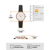 Michael Kors Pyper Three Hand White Dial Black Leather Strap Watch For Women - MK2835 Buy Now By Michael Kors