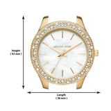 Michael Kors Liliane Mother of Pearl White Dial Gold Steel Strap Watch For Women - MK4555 Buy Now By Michael Kors