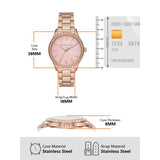 Michael Kors Layton Three Hand Pink Dial Rose Gold Steel Strap Watch For Women - MK6848 Buy Now By Michael Kors