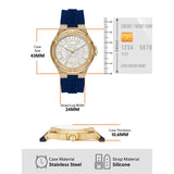 Michael Kors Lennox Three Hand White Dial Blue Silicone Strap Watch For Women - MK7333 Buy Now By Michael Kors