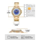 Michael Kors Camille Analog Blue Dial Gold Steel Strap Watch For Women - MK7341 Buy Now By Michael Kors