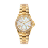 Michael Kors Everest Three-Hand Mother of Pearl White Dial Gold Steel Strap Watch For Women - MK7363 Buy Now By Michael Kors