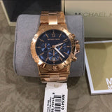 Michael Kors Bel Aire Blue Dial Rose Gold Steel Strap Watch for Women - MK5410 Buy Now By Michael Kors