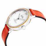 Coach Delancey White Dial Orange Leather Strap Watch for Women - 14502880 Buy Now By Coach