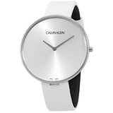 Calvin Klein Full Moon White Dial White Leather Strap Watch for Women - K8Y231L6 Buy Now By Calvin Klein